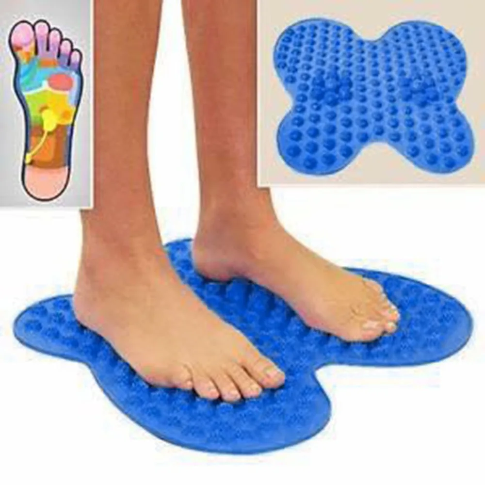 

Butterfly Massage Foot Pad Foot Pain Relief Bathroom Reflexology Acupressure Mat Heal Massager Washable Home Feet Mat Cushion