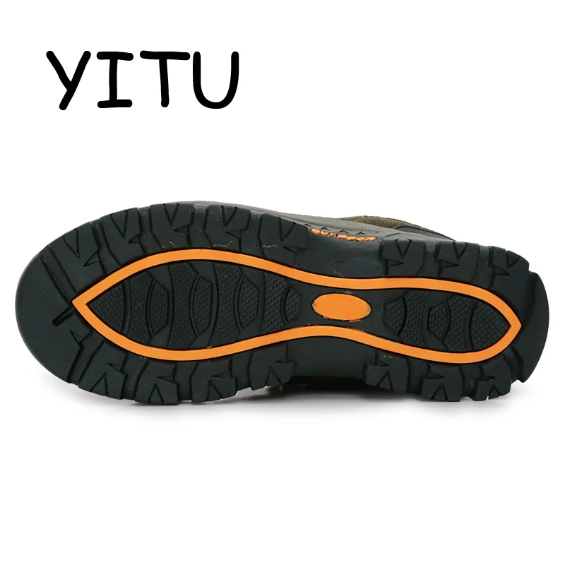 YITU الرجال الشتاء رياضية للماء تنفس حذاء للسير مسافات طويلة في الهواء الطلق تسلق الجبال الرحلات الأحذية الكاحل الجمل الصيد الأحذية