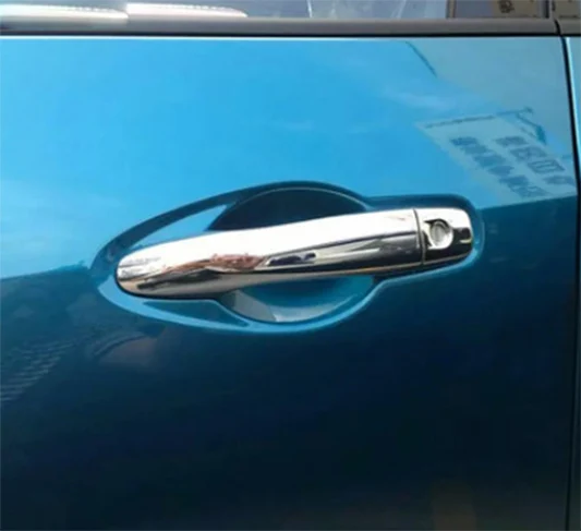 Chrome Door Handle Trim Covers W//Keyless Entry To Fit Kadjar 2016+
