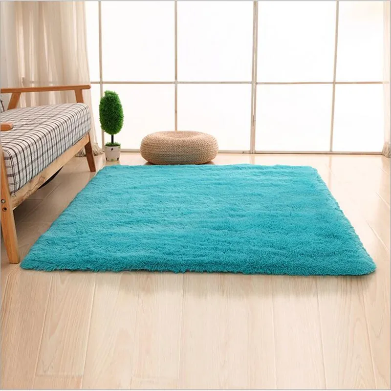 800mmx1500mmx45mm Carpet Bed Rug Living Room Blue Color Carpet Mats
