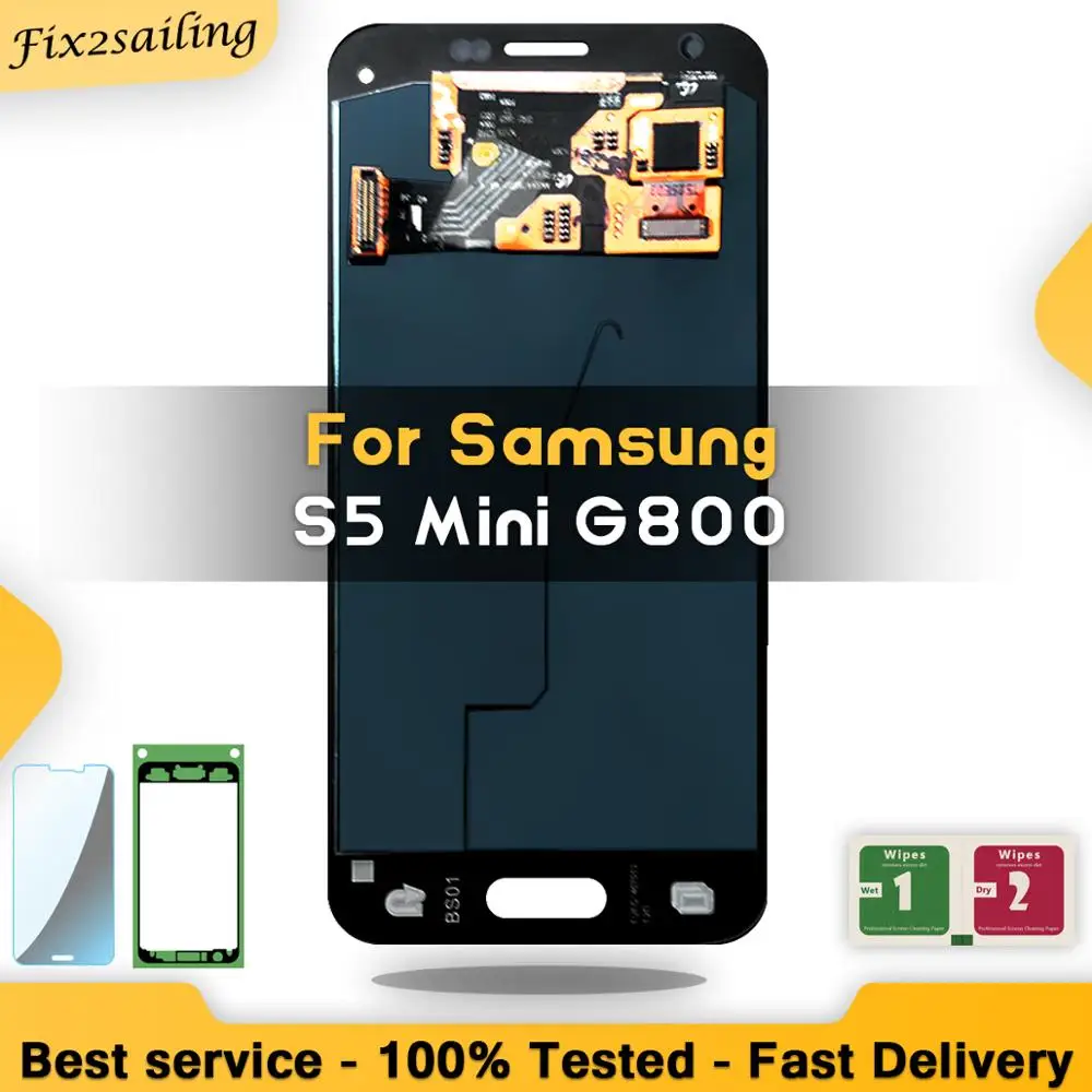 

Super Amoled LCD Display For Samsung Galaxy S5 Mini LCD Touch Screen Digitizer Assembly For Samsung G800 G800F G800H Replacement