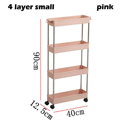 2/3/4 Слои Gap Кухня стеллаж для хранения с шкив Ванная комната организовать полка Экономия пространства подвижный собрать полки - Цвет: K