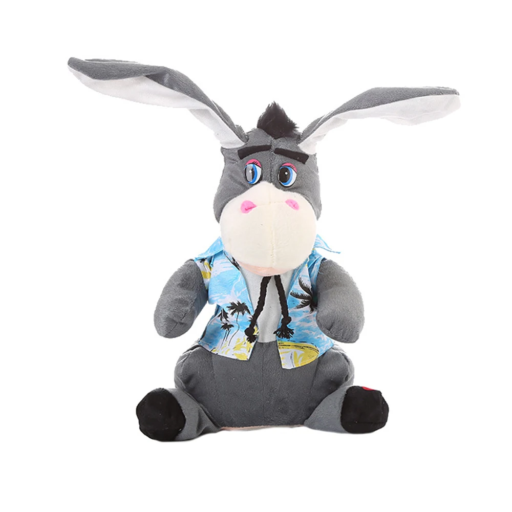 Танцы кролик электрическая кукла уха-кролик, качая электрическая игрушка плюшевая подарок кукла День защиты детей Симпатичные модели вечерние дерево декор игрушка - Цвет: gray