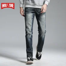 Новые весенние модные джинсы с дырками, мужские длинные брюки, обтягивающие Мужские штаны от известного бренда, хлопковые, средней длины, настоящие