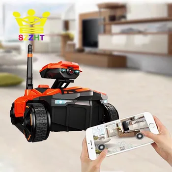 

Smart Electric RC Tank Battle Rover Robot Phone App Controlled Wifi FPV HD Camera AR PVP Remote Control Toys for Children Boys