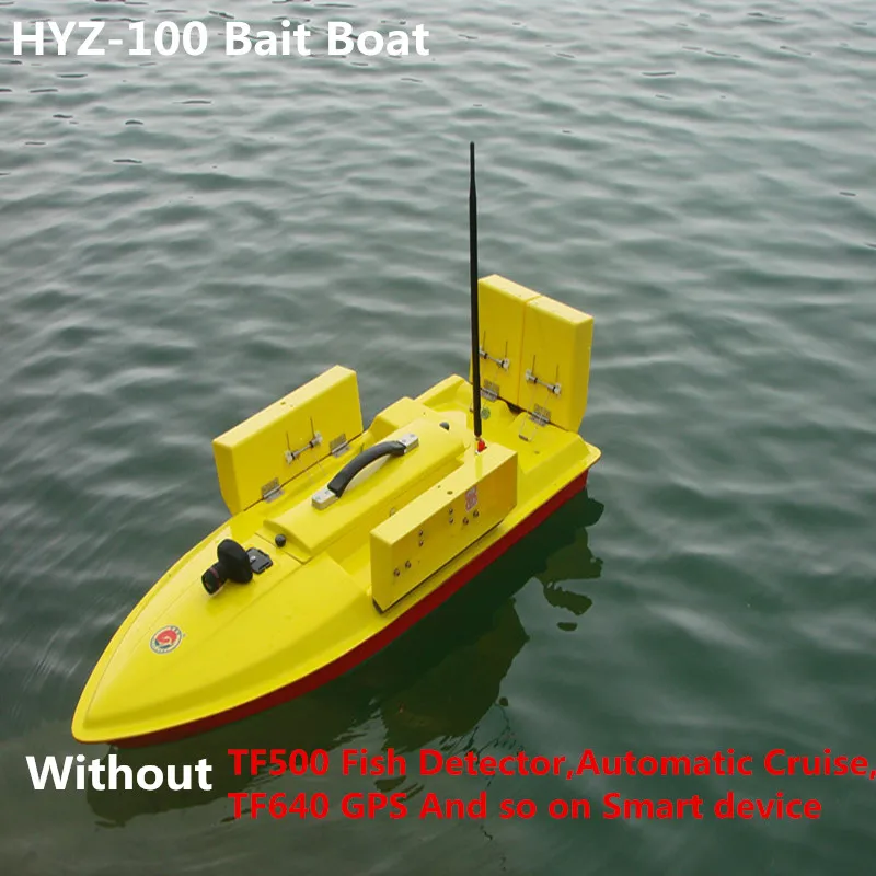 Интеллектуальная рыбацкая лодка с большим дистанционным управлением, 100 см, 2,4 г, 500 м, 7 кг, нагрузка на 4 приманки, 4 линии, радиоуправляемая приманка, лодка с gps, детектор рыбы - Цвет: No Smart device