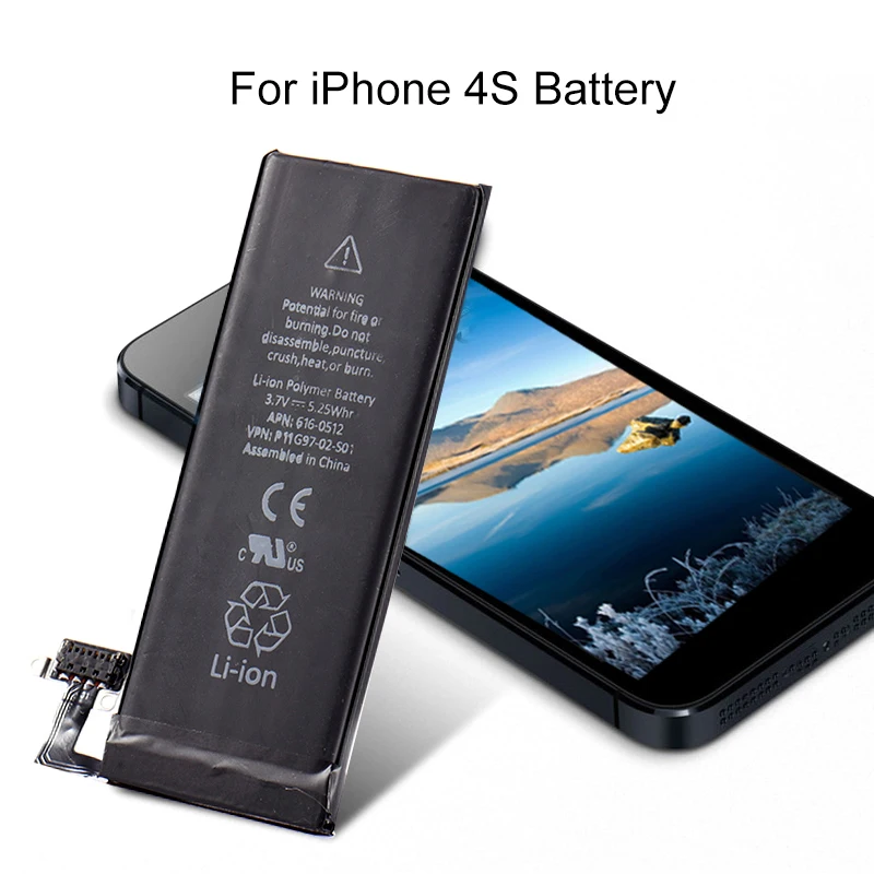 

A1387 Phone Internal Replacement Battery for iphone 4s Replace 3.7V 1430mAh Built-in Lithium Battery For iPhone 4S Mobile Phone