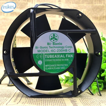 

6C-230HB C Axial Cooling Fan AC 230V 0.14A/0.16A 30/36W 3400RPM 17251 17cm 172*150*51mm 2 Wires