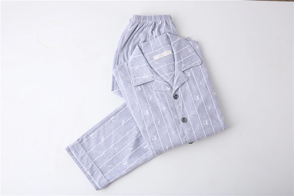 Для мужчин пижамы демисезонный пижама с длинными рукавами хлопок плед кардиган Lounge наборы для ухода за кожей плюс разме