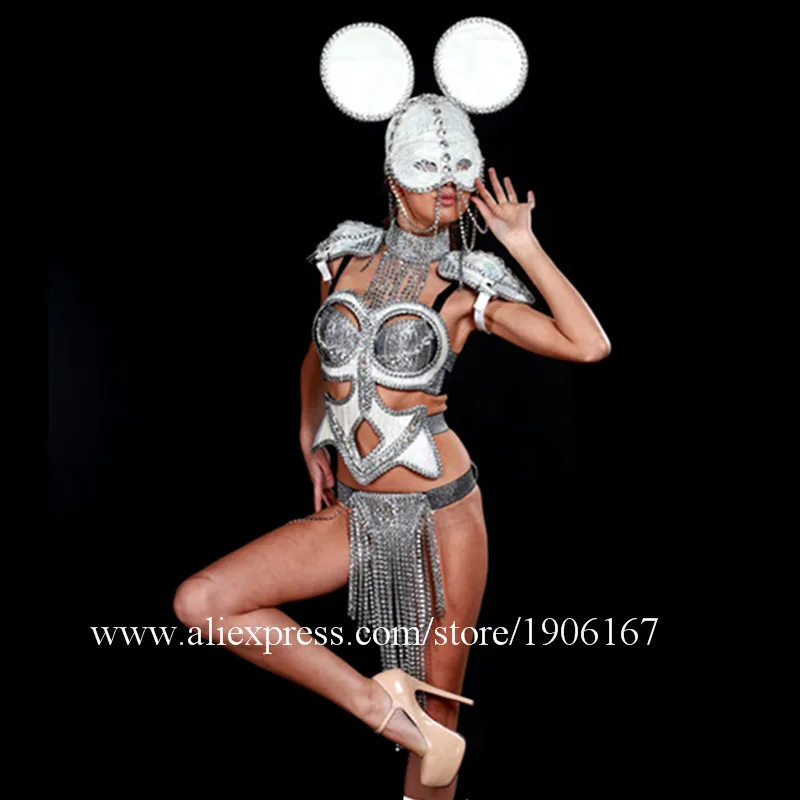 New Sexy Lady Carnival Catwalk Shows Evening Dress Bra Suit Women Dance Singer DJ Stage Performance Clothes Ballroom Costume06