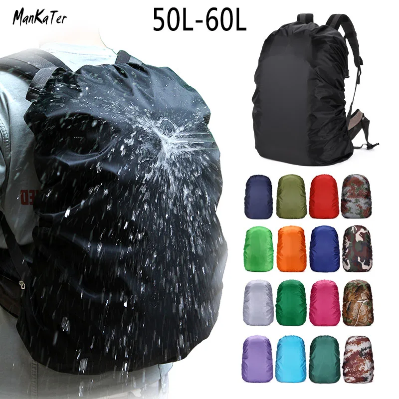 ManKaTer 50L55L60L Камуфляжный водонепроницаемый пылезащитный солнцезащитный легкий рюкзак дождевик спортивная сумка