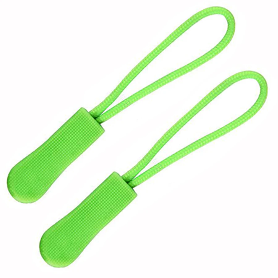 6Pcs Zipper Pull Puller End Fit Rope Tag Fixer Zip Cord Tab Replacement Clip slider Buckle Rope 15 Color