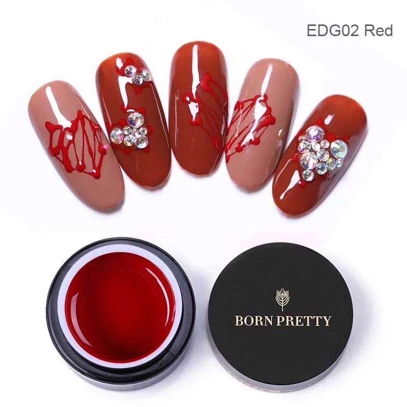 BP-EDG02 BORN PRETTY 5 мл флуоресцентная гель-краска УФ-гель для ногтей замачивающийся лак для ногтей блестящая краска Гель-лак для ногтей светящийся в УФ-светильник - Color: BP-EDG02