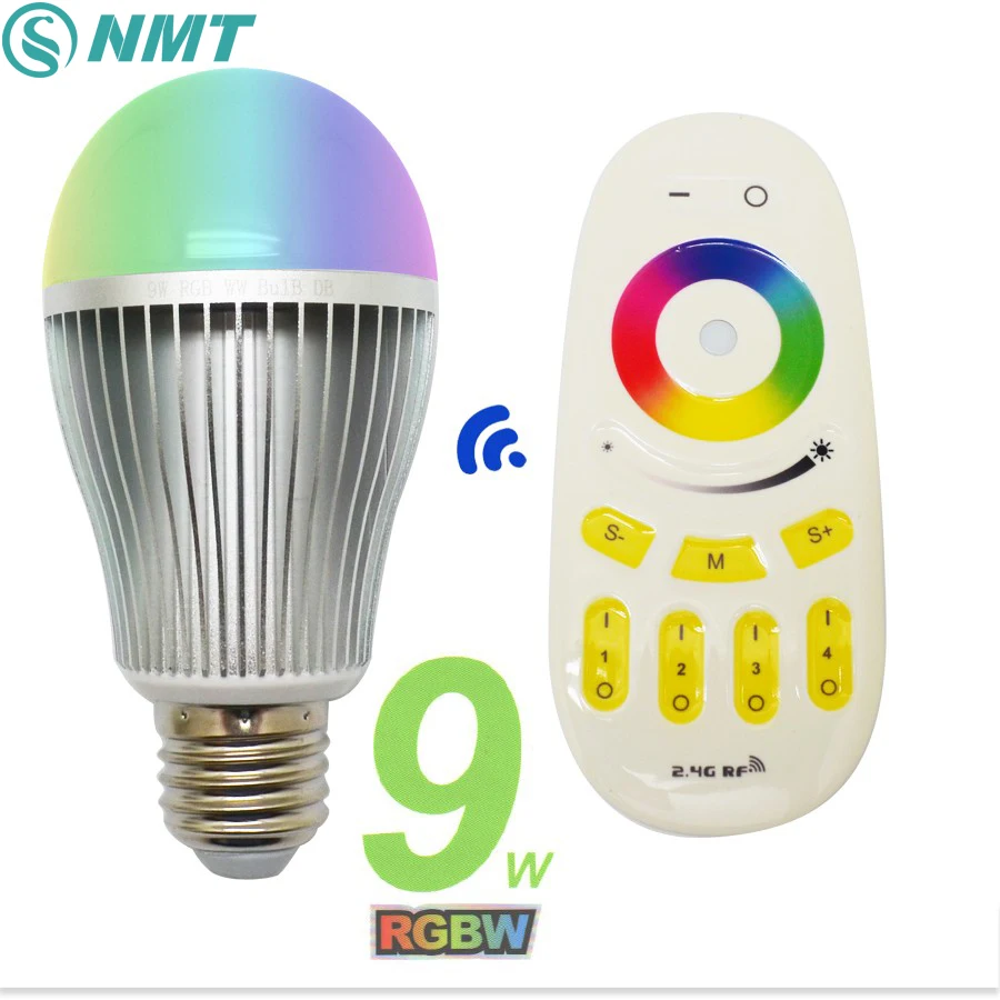 

9W Led Bulb E27 E26 Dimmable Mi Light LED Spotlight RGBW RGBWW AC86-265V LED Bulb Lamp For Indoor Lighting