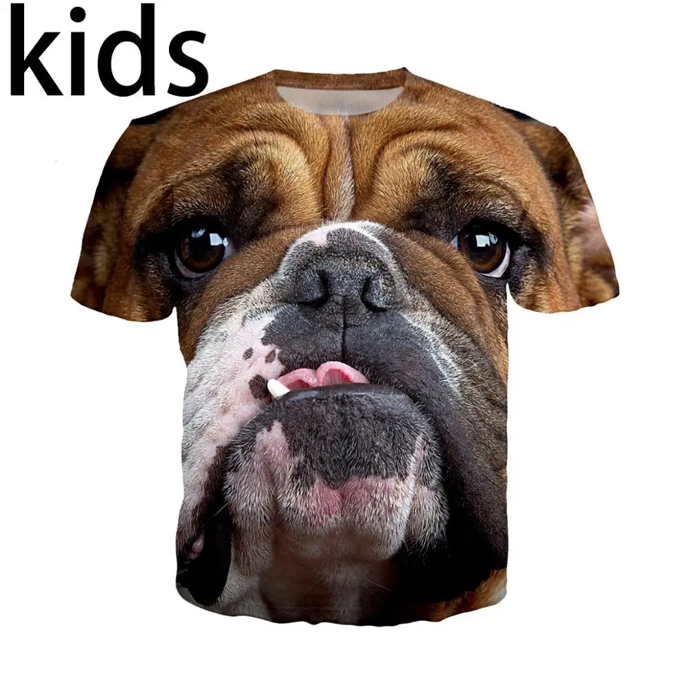 

T-shirt 3D print Men women Anime children doge youth streetwear Boxer Dog funny animal t shirt Harajuku kids Short Sleeve A80