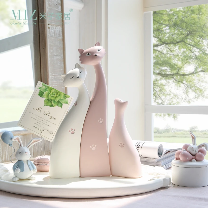 Миз комплект из 3 предметов Кошка смолы Куклы стол Интимные аксессуары милый