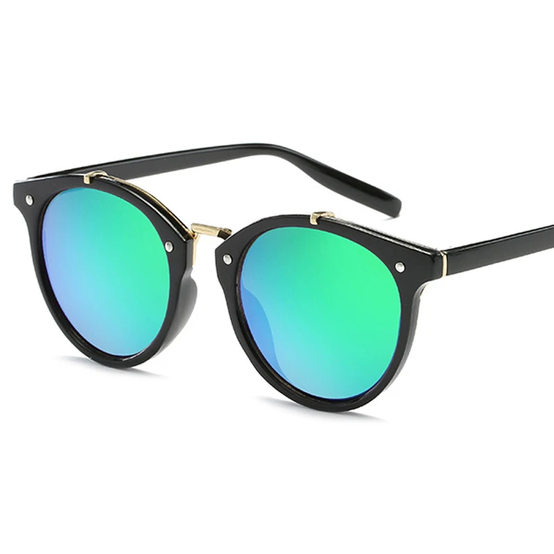 

2019 New Arrival Round Sunglasses Retro Men women Brand Designer Sunglasses Vintage coating mirrored Oculos De sol UV400