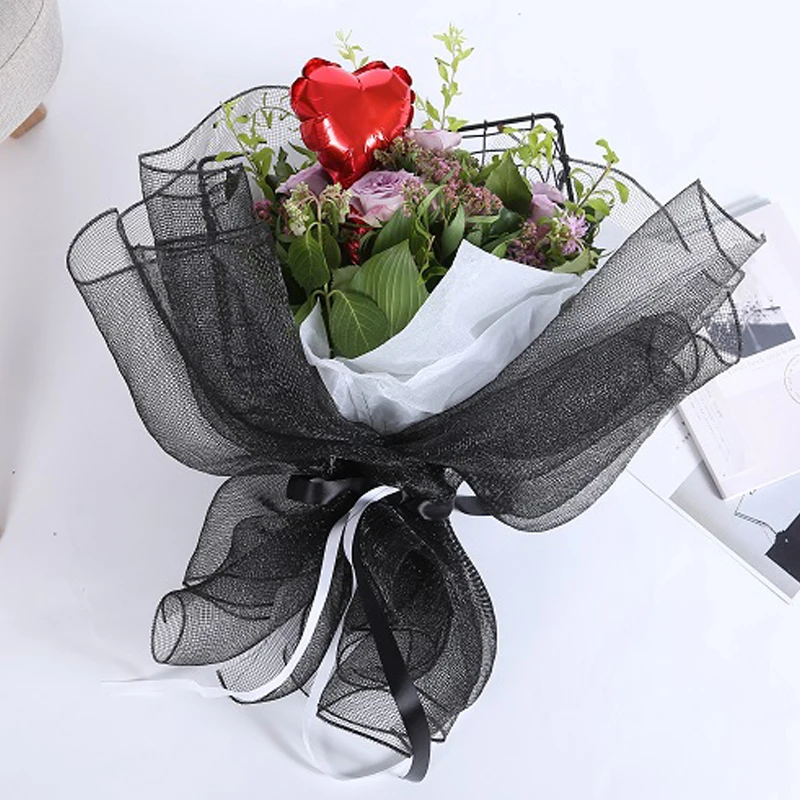 0.53*9.5M Coarse Grid Flower Packing DIY Flower Bouquet Material