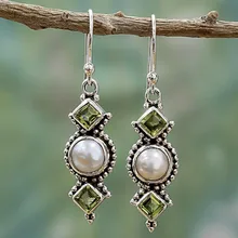 BOAKO Thai Silver Drop Earrings Bohemian Style Pendientes Round Pearl Dangle Earrings For Women Ethnic Jewelry Wedding Earrings цена BOAKO Thai Silver Drop Earrings Bohemian Style Pendientes Round Pearl Dangle Earrings For Women Ethnic Jewelry Wedding Earrings цены онлайн
