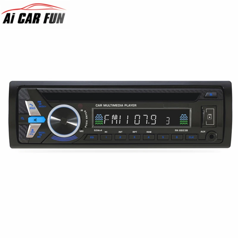 

8823B Bluetooth 1DIN Car DVD 12V FM Aux Input Car Stereo Radio Audio Player Receiver CD DVD VCD WMA MP3 Player with SD/USB Port