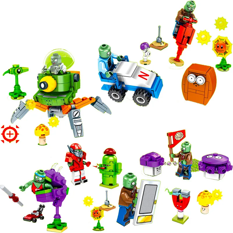 

4pcs/lot Plants Vs Zombie Wild West Boss Series Animated Characters Hobbies Action Toy Figures Toys For Children