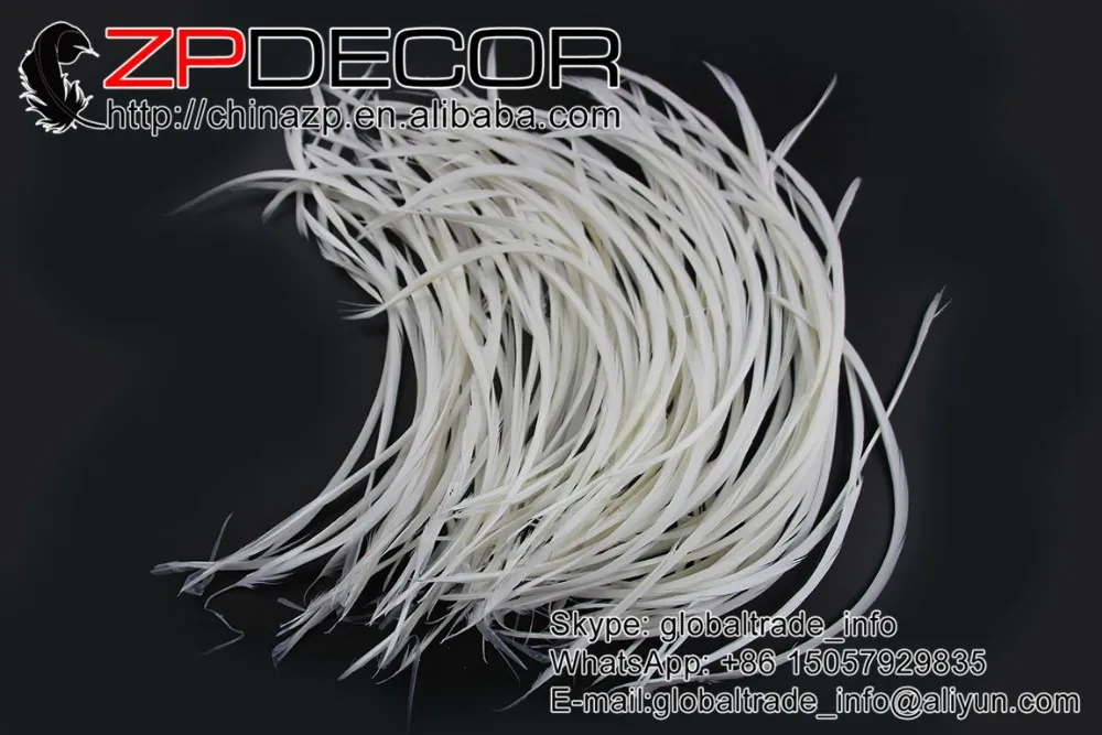 Dyed white Goose Biot Feather (2)