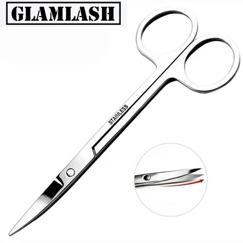 

GLAMLASH 5Pcs Curved Scissors Stainless Steel Eyebrow Hair Shear Trimming Beauty Nail Scissors Facial Trimming Tweezer