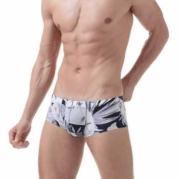 

Briefs Men Underwear Men's Sexy Breathable Low Rise Underpants Comfortable Shorts cueca homem Bikini Male Panties Printed