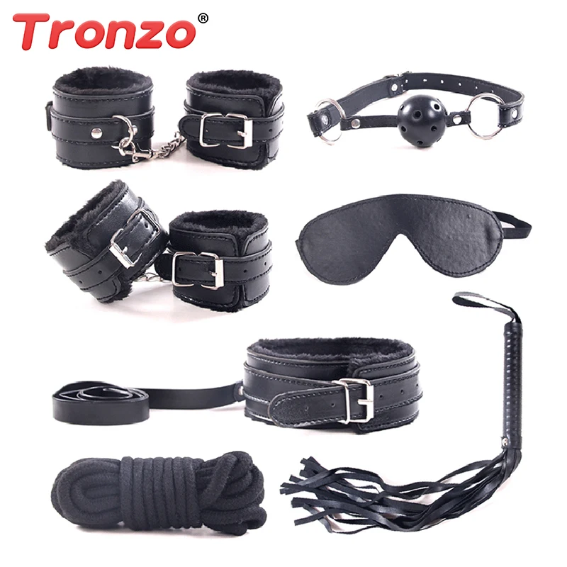

Tronzo Pretend Play PU Leather HandCuffs Police Role Cosplay Tools Police Toy For Adult Children Boy Drop Shipping