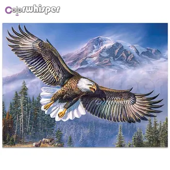 

Daimond Painting Full Square/ Round Eagle Scenery Diamond Painting Rhinestone Embroidery Crystal Cross Stitch Mosaic Decor Z075