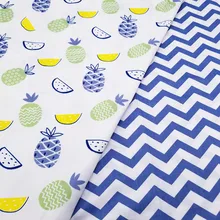 Синий ананас Дети Хлопчатобумажная Ткань Детские стеганые хлопок саржа ткань DIY шитье ремесло хлопок материал