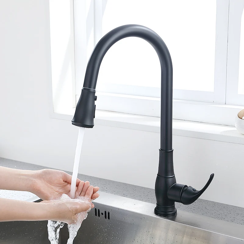  Fapully Matte Black Smart Touch Control Kitchen Faucet Pull Down Sink Tap Touch Induction Faucet Se - 33042774016