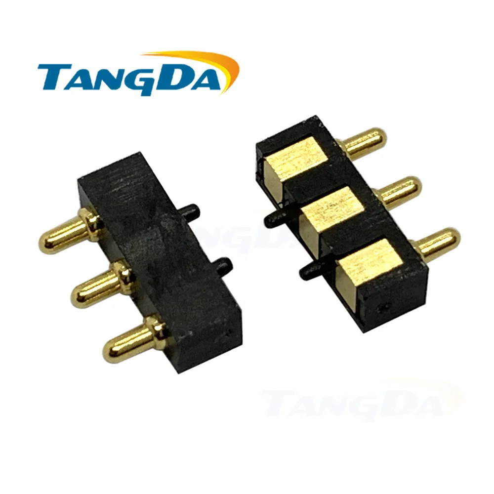 

Tangda pogo pin connector 9*6.7*2.7mm Current pin Battery pin spacing pitch:3mm 3 3p 3pin antenna AG