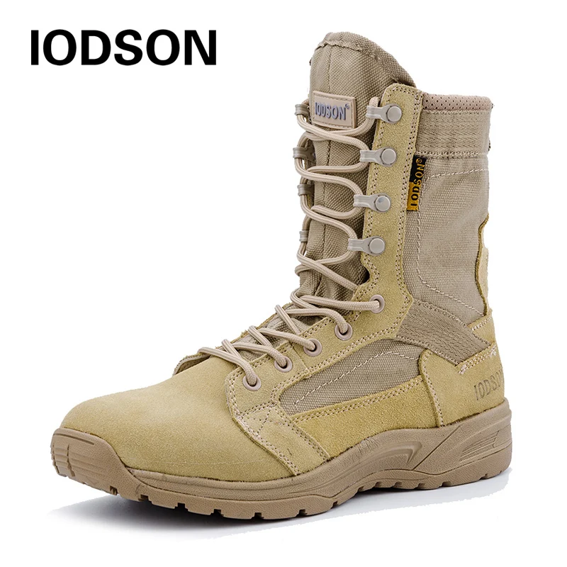 Outdoor Autumn/Winter Military Tactical Boots Men's Breathable Desert ...