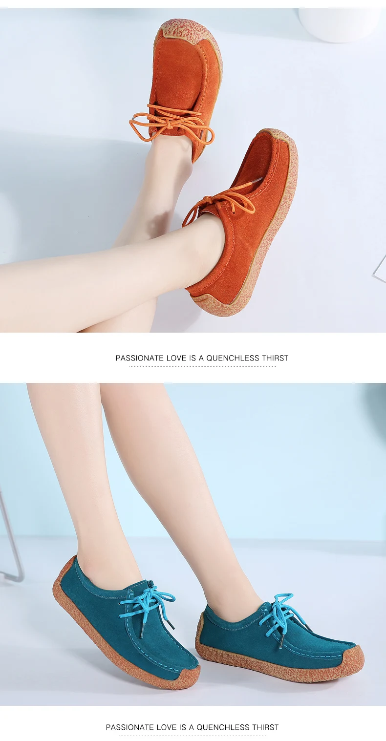WeiDeng/повседневные женские лоферы из натуральной кожи ярких цветов на плоской подошве с мехом; мягкие теплые тапки для дома помещений; нескользящая обувь на шнуровке