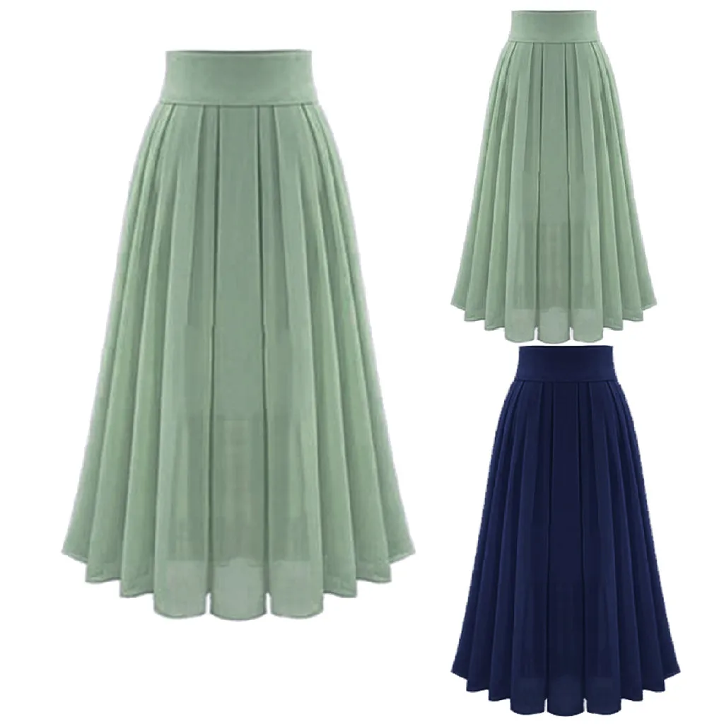 Хит, летняя женская сексуальная шифоновая юбка с высокой талией на шнуровке, праздничные пляжные вечерние юбка женская юбка, женская мода Wd4