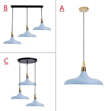 Blue Pendant Light For Kitchen Island Large Lighting Fixtures Bedroom Lights Office Modern Ceiling Lamp Bar Wood Pendant Lamps kitchen island lamps modern ceiling lamp vintage bar pendant lights loft wrought aluminum metal lighting fixtures for one pic