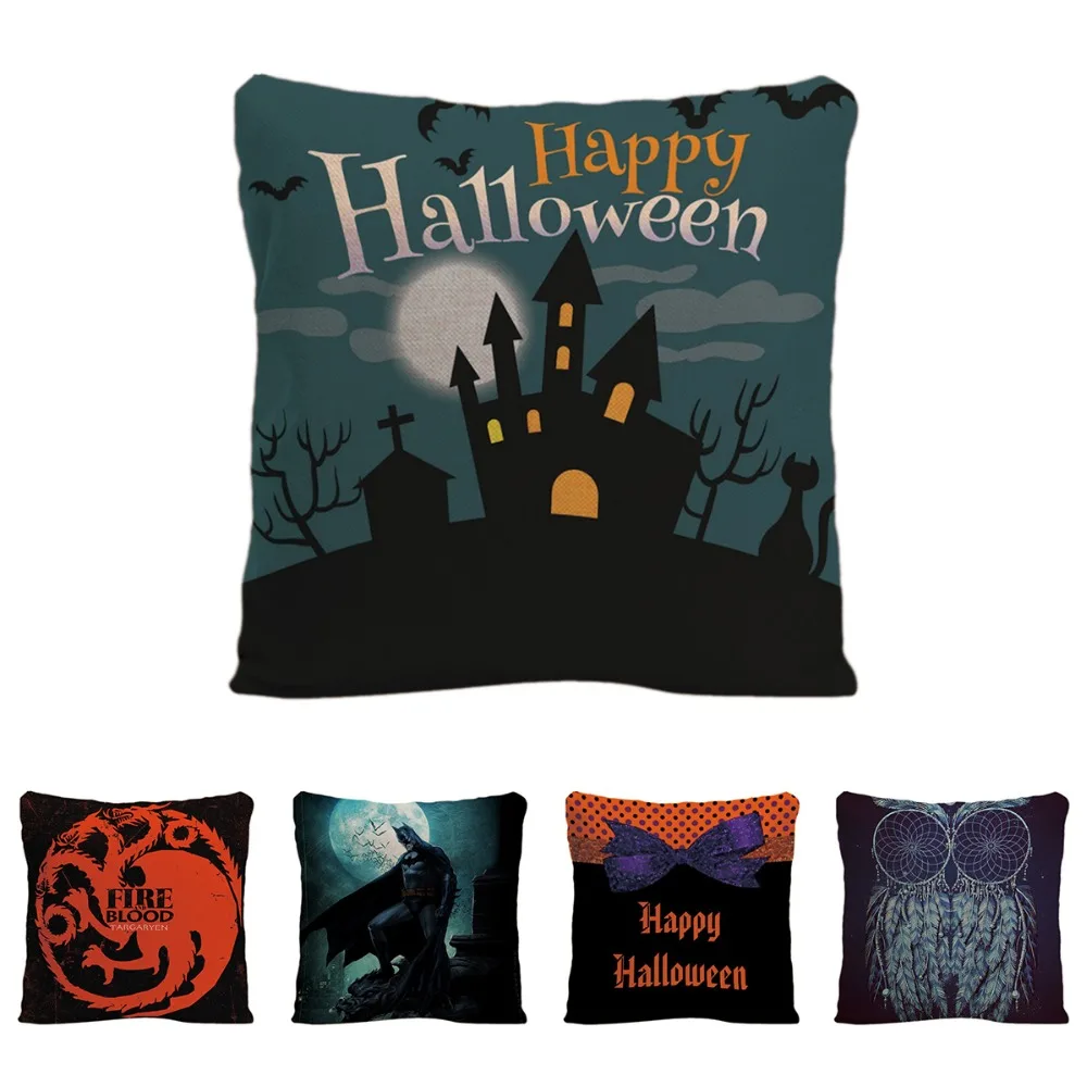 Trick Or Treat Cushion Cover Decorative Pillow For Car Covers Happy Halloween Case Lover Linen Home Decor Pillowcase | Дом и сад