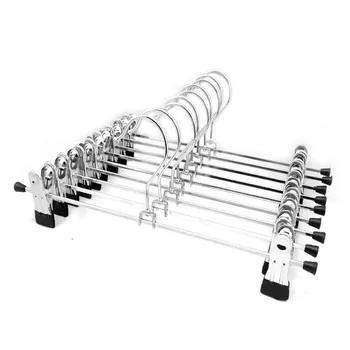 

[Free shipping] High Quality Cheap Metal hanger for pants with clips / Stainless Steel Trousers Hanger (30 pieces/Lot)