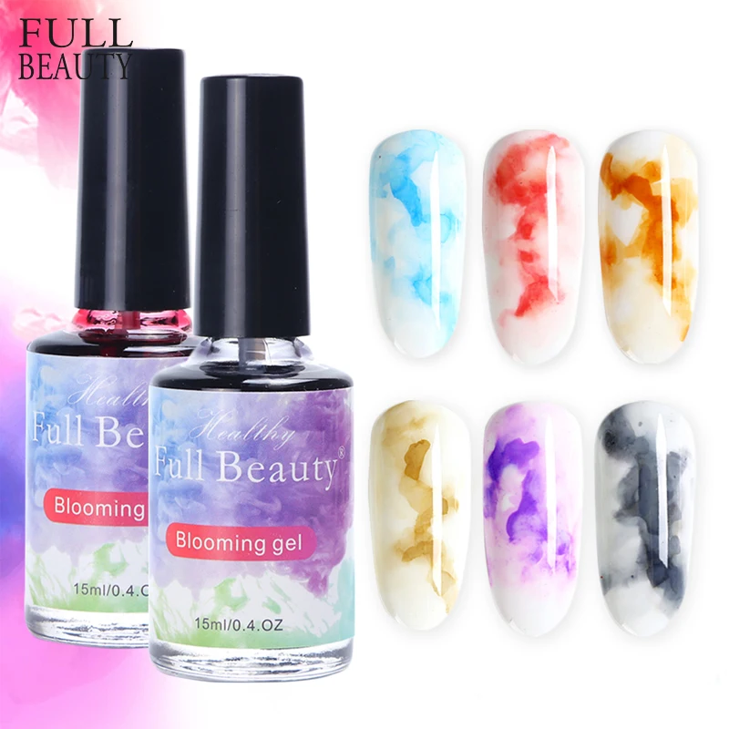 

1pcs Color Change Nail Polish Watercolor Blooming Gradient Smoke Smudge Gel Varnish Lacquer Nail Art Manicure Decorations LE895
