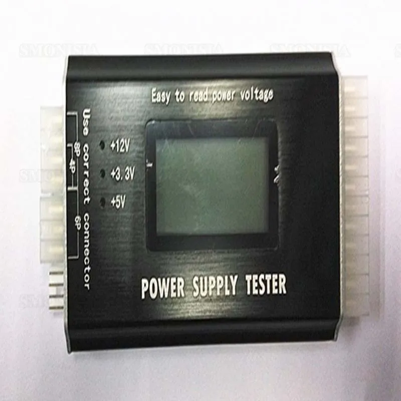 1pcs/lot Voltage Test Source Digital LCD Power Supply Tester 20 24 Pin