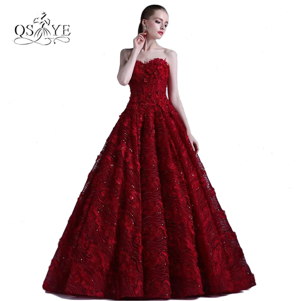 QSYYE Real Photo 11 Weinrot Sweetheart Spitze Puffy Ballkleid QSYYE Real Photo 11 Weinrot Sweetheart Spitze Puffy Ballkleid