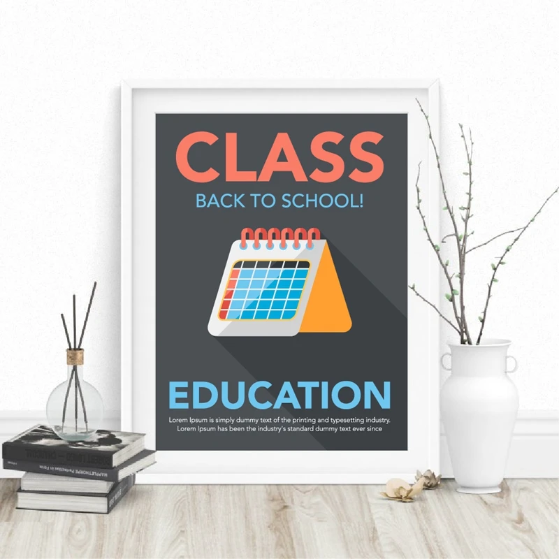 School poster class education print