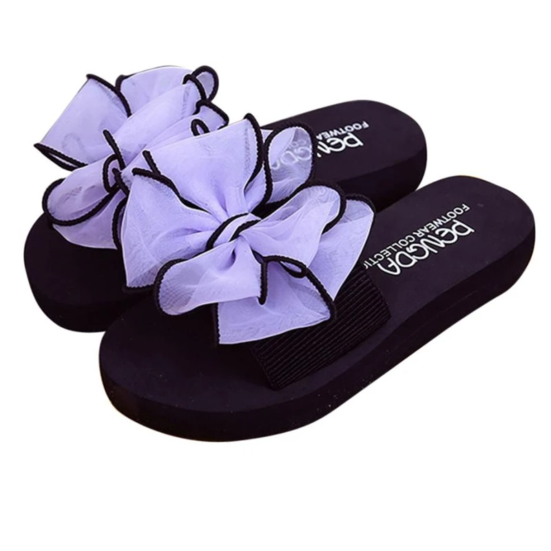 

WD11 shoes woman sandals girls Women Summer Bowknot Sandals flip flops woman of 2018 New