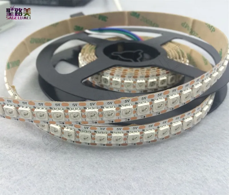 5 м/лот 30/60/144 пикс./м осветительные полосы led точек двойной сигнала DC5V WS2813 обновленная Светодиодная лента черный/белый печатных плат прибор