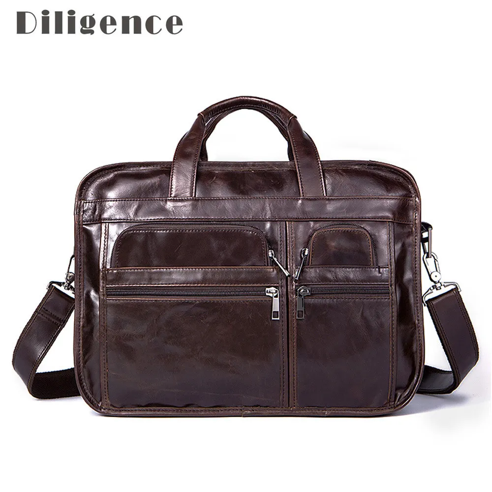 

Men's Genuine Cowhide Leather Handbags Clutch Strap Shoulder Bags Fashion Briefcases Vintage Messenger Laptop Bags Large Totes