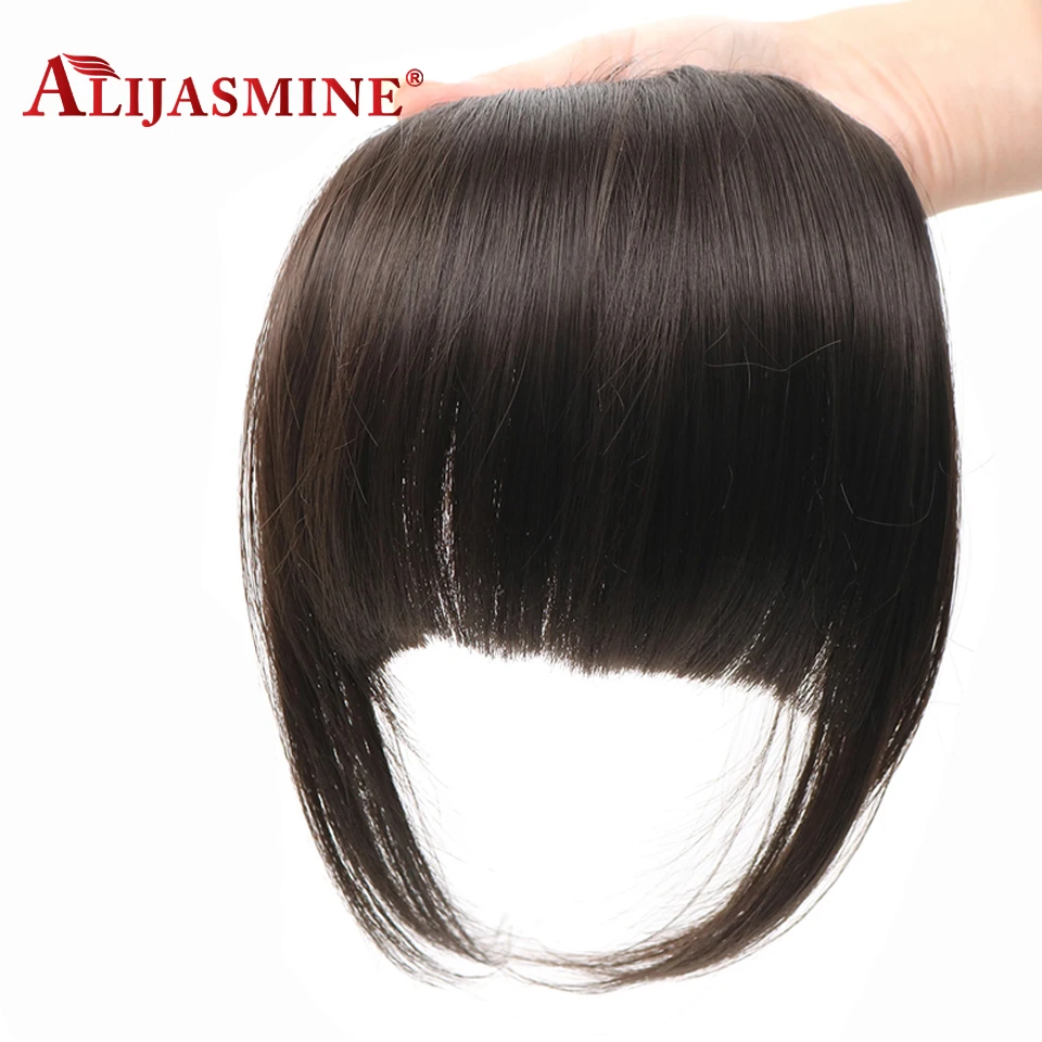 Brazilian Straight 100% Human Hair Bangs For Women Remy Clip In Fringe Hair Extension Natural Black Free Shipping