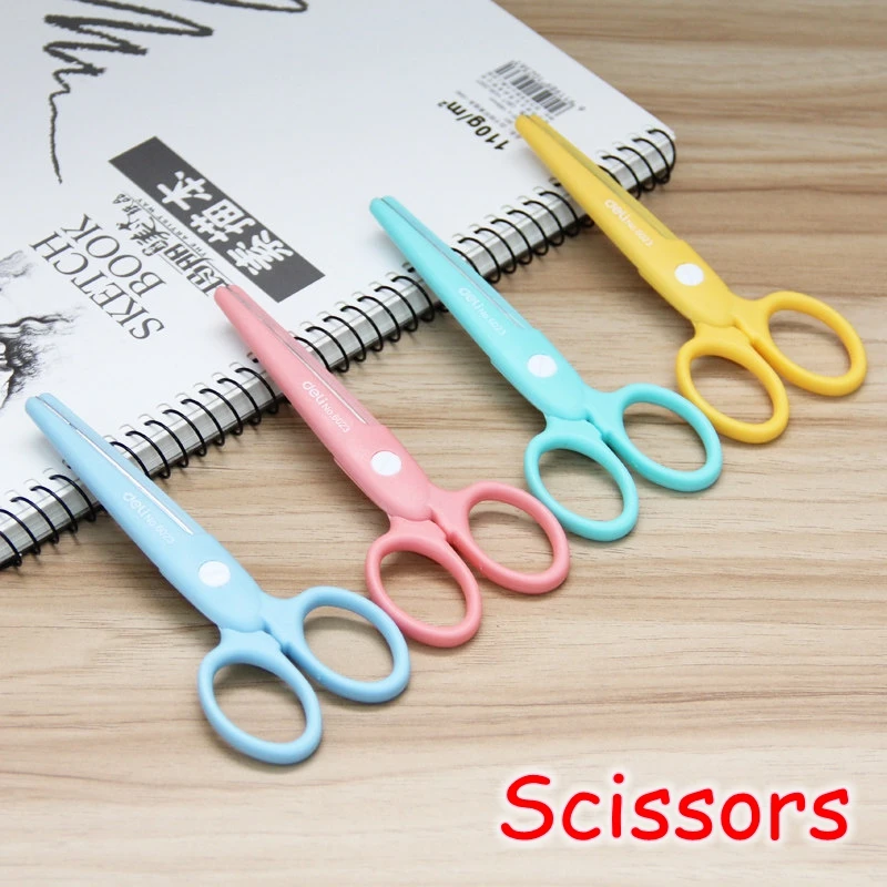 

[Deli] (2 Pieces/Lot) School Stationery Kawaii Student Scissors For DIY Scrapbooking Craft Paper Card Album Mini Cutter No.6023