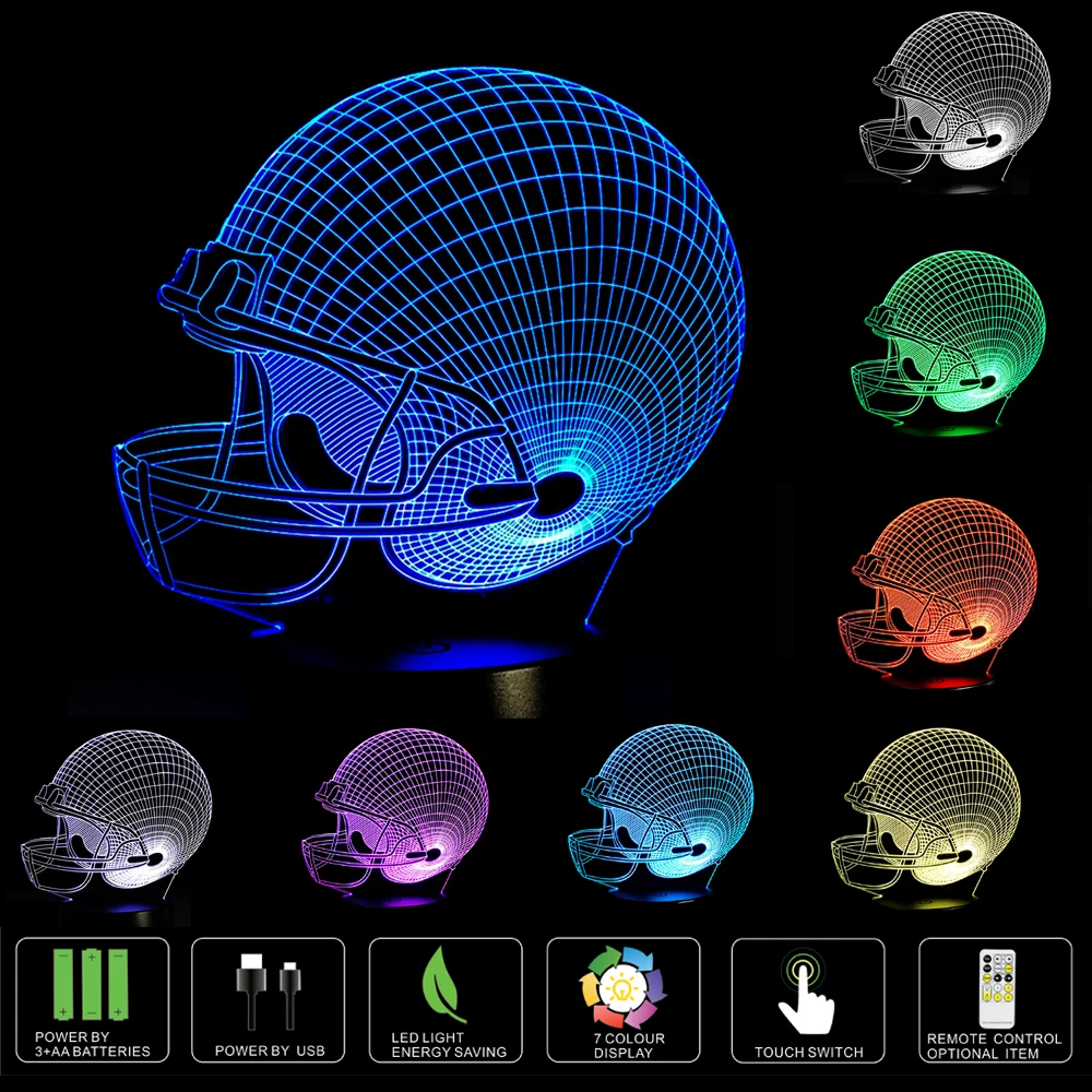 Optical Illusion 3D Glow LED Lamp Art Sculpture Lights Produces Unique