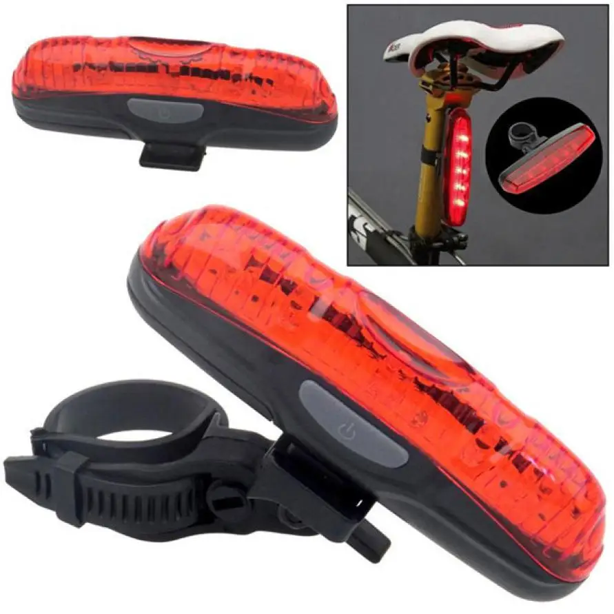 Waterproof Bike Bicycle Cycle Rear Back TAIL LIGHT LAMP 5 Super Bright LED Light
